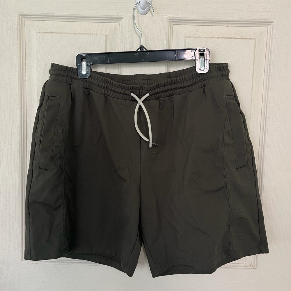 BYLT Mens Elite Jogger Shorts Green XXL Drawstring Training Gym athletic
